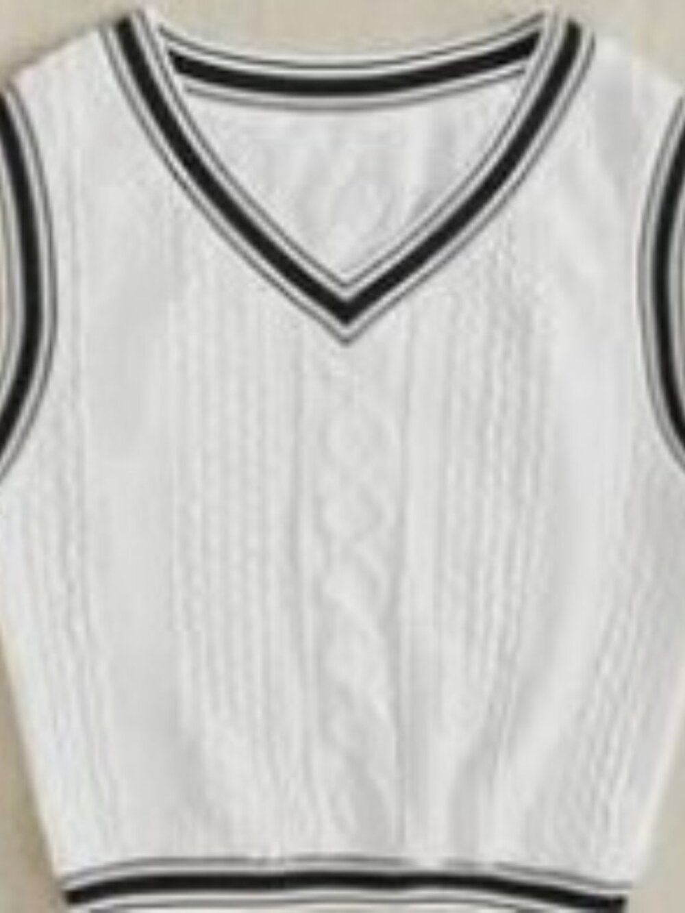 Cute white and black vest